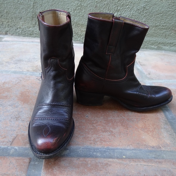 Sendra Shoes - Burgundy Leather Women's Western Boot, Size 8 (38)